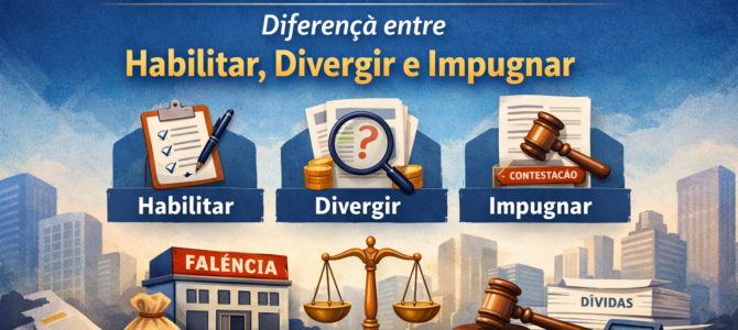 Créditos na Falência: Diferença entre Habilitação, Divergir e Impugnação