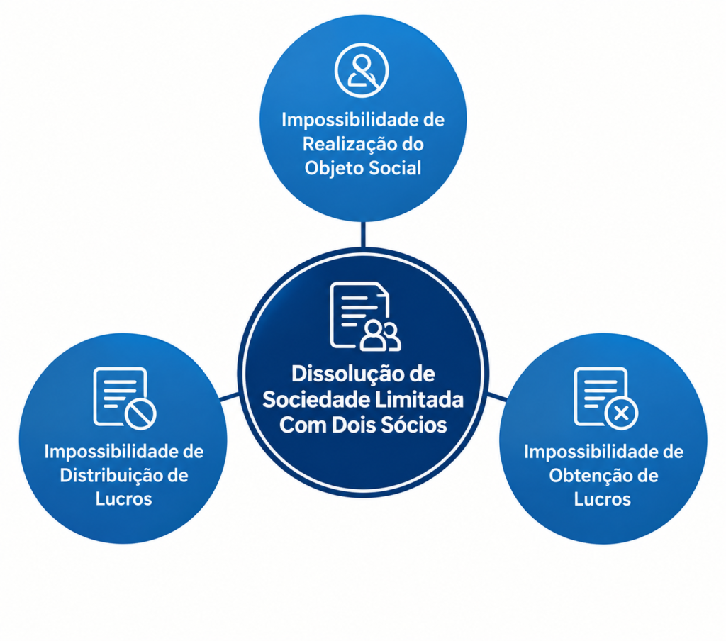 como funciona a dissolução de sociedade limitada com dois sócios
